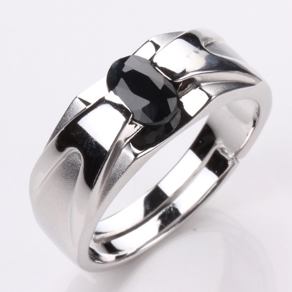 【雅紅珠寶】比翼雙飛天然0.5克拉黑藍寶石-活圍設計