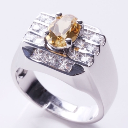 【雅紅珠寶】富貴吉祥天然1克拉黃水晶戒-活圍設計