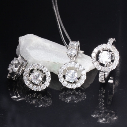 【雅紅珠寶】愛的環抱晶鑽項鍊套組-昇麗婷之星-八心八箭鋯石