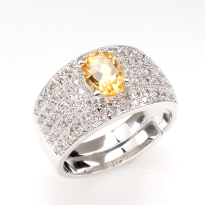 【雅紅珠寶】財源滾滾天然1克拉黃水晶戒指-活圍設計