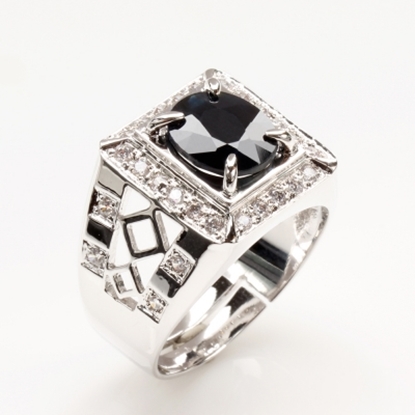 【雅紅珠寶】真龍天子天然3克拉黑藍寶石戒-活圍設計