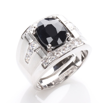 【雅紅珠寶】帝王將相天然3克拉黑藍寶石戒-活圍設計