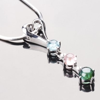 【雅紅珠寶】情定三生天然碧璽項鍊-925純銀飾