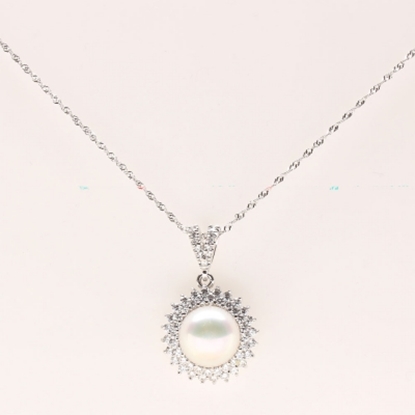 【雅紅珠寶】幸福圓滿天然珍珠項鍊-925銀飾