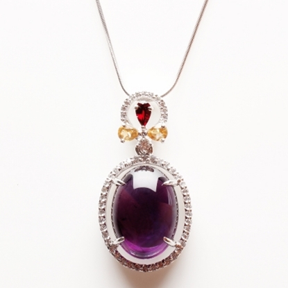 【雅紅珠寶】詠雪之才天然紫水晶項鍊-925銀飾