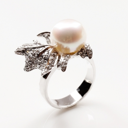 【雅紅珠寶】魚躍龍門天然珍珠金魚戒指-925純銀飾