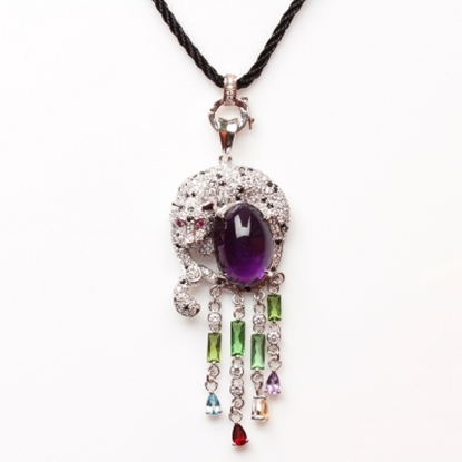 【雅紅珠寶】舉止嫻雅天然紫水晶項鍊-925銀飾