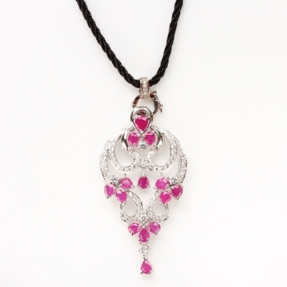 【雅紅珠寶】水月觀音天然紅寶石項鍊-925純銀飾