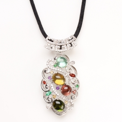 【雅紅珠寶】盈盈秋水天然碧璽墜子-925純銀飾