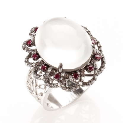 【雅紅珠寶】涎玉沫珠天然緬甸水沫玉戒-925純銀飾