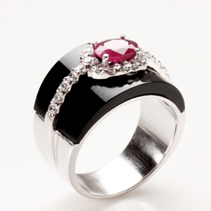 【雅紅珠寶】霓裳羽衣天然紅寶石戒-925純銀飾