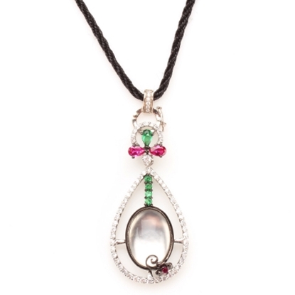 【雅紅珠寶】潔白無瑕天然緬甸水沫玉項鍊-925純銀飾