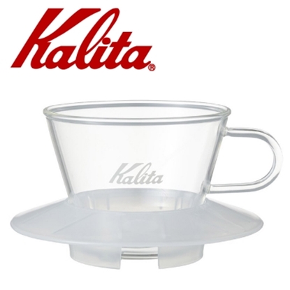 KALITA 155系列蛋糕型玻璃濾杯(雪花白) #05066