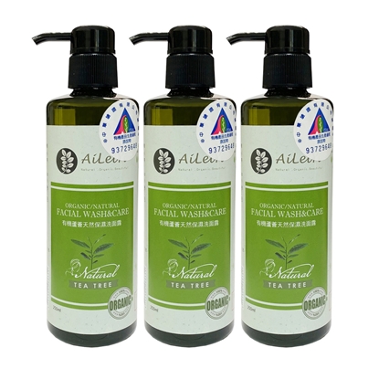 AiLeiYi蘆薈保濕洗面露-茶樹250ml(3瓶/組)