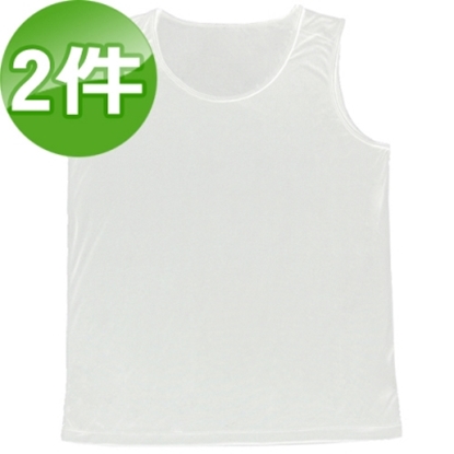 《台塑生醫》Dr's Formula冰晶玉科技涼感衣-男用背心款(白)二件/組