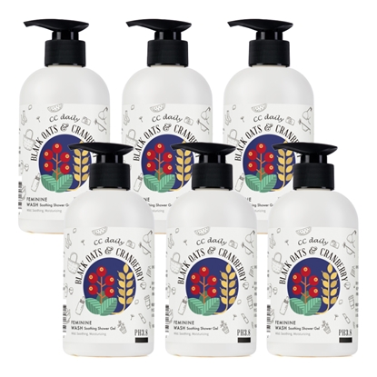 《台塑生醫》CC daily私密肌舒緩潔淨露(黑燕麥&蔓越莓)330g*6入