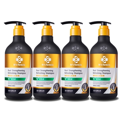 《台塑生醫》Dr's Formula髮根強化洗髮精－清爽感(升級版)三代580g*4入