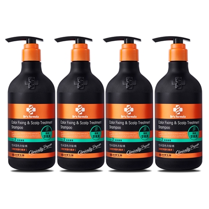 《台塑生醫》Dr's Formula恆采固色洗髮精(清爽空氣感)580g*4入