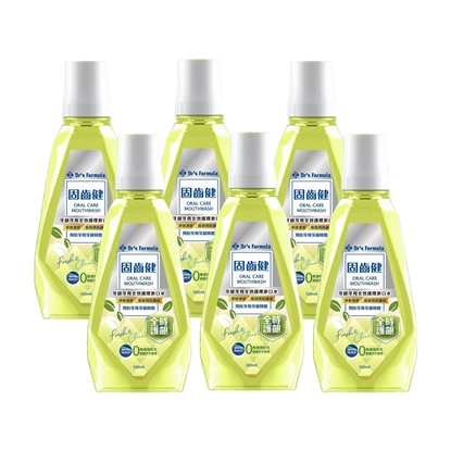 《台塑生醫》Dr's Formula固齒健牙齦牙周全效護理漱口水(清新綠茶)500ml(6罐/組)