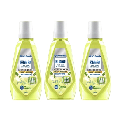 《台塑生醫》Dr's Formula固齒健牙齦牙周全效護理漱口水(清新綠茶)500ml(3罐/組)