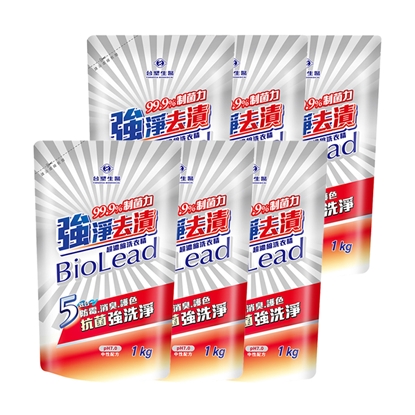 《台塑生醫》BioLead超濃縮強淨去漬洗衣精補充包1kg(6包入)