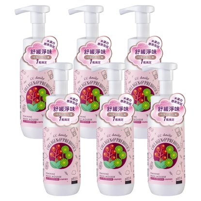 《台塑生醫》CC daily益生元私密膠原慕斯(加強舒緩型)200g*6入