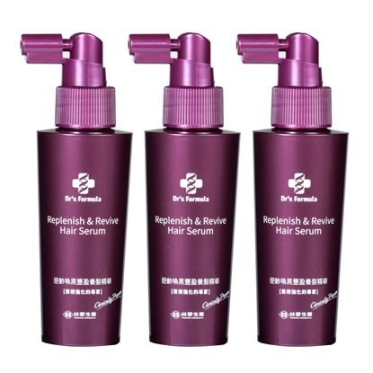 《台塑生醫》Dr’s Formula逆齡喚黑豐盈養髮精華100g*3入