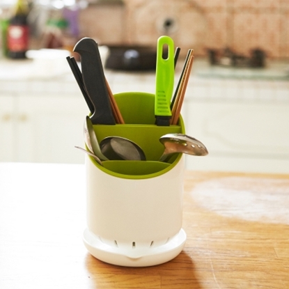 【H&R安室家】可拆卸式筷叉收納瀝水筒(兩色)-BNF44