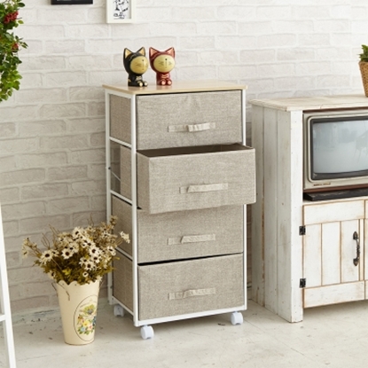 【H&R安室家】日系上木板四層抽屜收納櫃-BNF29