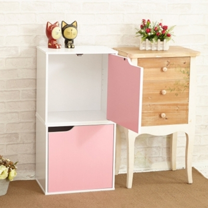 【H&R安室家】現代風單門收納櫃/置物櫃(二格）-BCF30