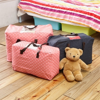 【H&R安室家】防水牛津布透窗棉被衣物收納袋3入組-BNF37