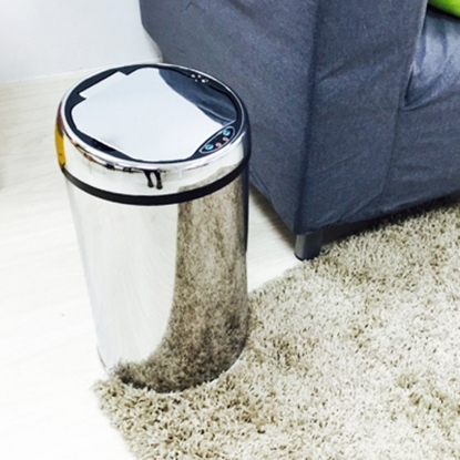 【H&R安室家】不鏽鋼智能感應式垃圾桶-12L-PBL89