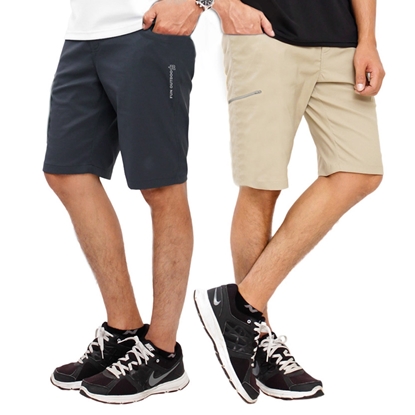 【戶外趣】 男款彈性五分褲二件組(HPM018)-美