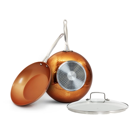 義大利cuoco 錘紋銅色雙鍋組 Ih 30炒 24平 30蓋 鏟 美 電電購