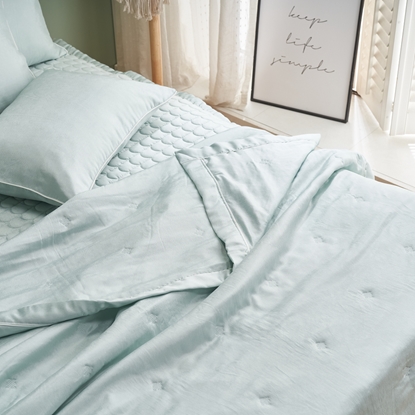 [韓國 Habby&Deco] 雪酪冰絲涼感雙面被/涼被/韓國涼被/韓國棉被-冰絲藍