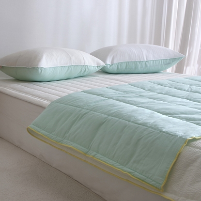 [韓國 Habby&Deco] Yuno雪波紋泡泡紗涼感雙面被/四季被/涼感被/透氣被-薄荷綠