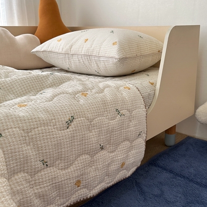 [韓國 Habby&Deco]雪波紋小熊涼感雙面被/涼被/韓國涼被/韓國棉被/涼感被-小熊米色