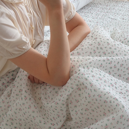 [韓國 Habby&Deco] Annecy雪波紋夏季被單/韓國被/涼感被/透氣被/雙面被-文青粉