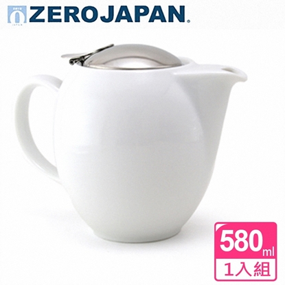【ZERO JAPAN】品味生活陶瓷不鏽鋼蓋壺(白)580CC