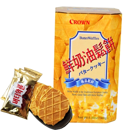 韓國CROWN 鮮奶油鬆餅 142G*6盒