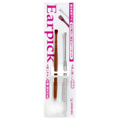 日本綠鐘PSG專利不銹鋼旋轉式&竹製耳拔二支組(PSG-029)