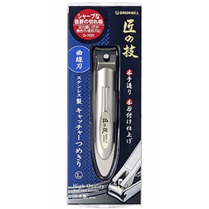 日本綠鐘匠之技鍛造不銹鋼硬指甲剪(曲線刃,G-1031)
