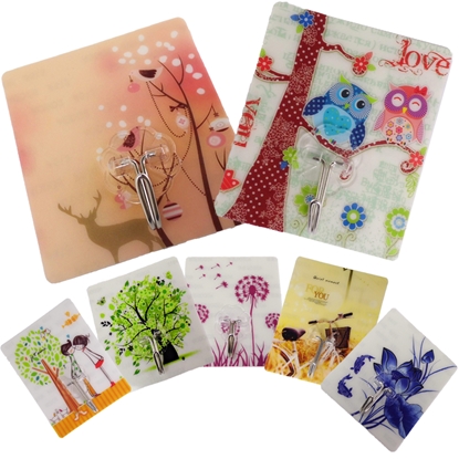 【易麗特】強力持久無痕免釘造型掛勾-3組(共12入)