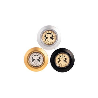 三個紫南宮開運錢母印泥，有金色、黑色、銀色