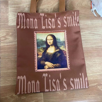 世界名畫 名畫 歐美復古風 珍珠 少女 帆布袋 單肩 側背 手提 收納袋 文創 新款 文藝復興 背包 男女 藝術品 創意