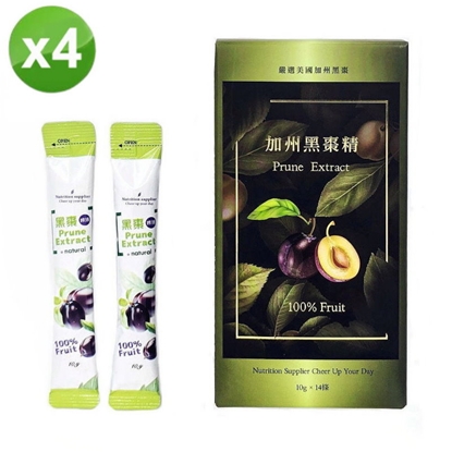 加州 黑棗精4盒組/(10gx14條/盒)