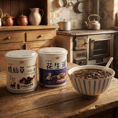 【Dcal輕食尚】 松葉 / 台灣街頭古早味系列 -花生湯/燒仙草(12入/箱)