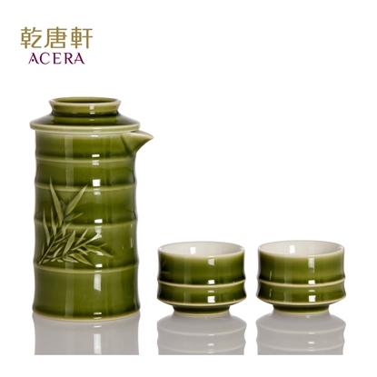 乾唐軒活瓷 | 竹君子泡茶器 / 一壺+二杯 / 綠釉