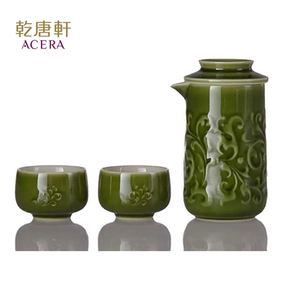 乾唐軒活瓷 | 繁華盛世泡茶器 / 一壺+二杯 / 綠釉