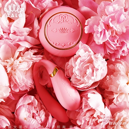 法國ZALO 凡爾賽系列 Fanfan set 情侶雙人共享按摩器 搖控版 金屬表面24k金 皇室藍